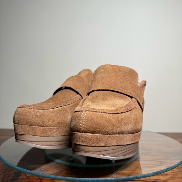 Splendid Vina Suede Platform Clog - toffee suede leather - size 8 - Picture 6 of 16